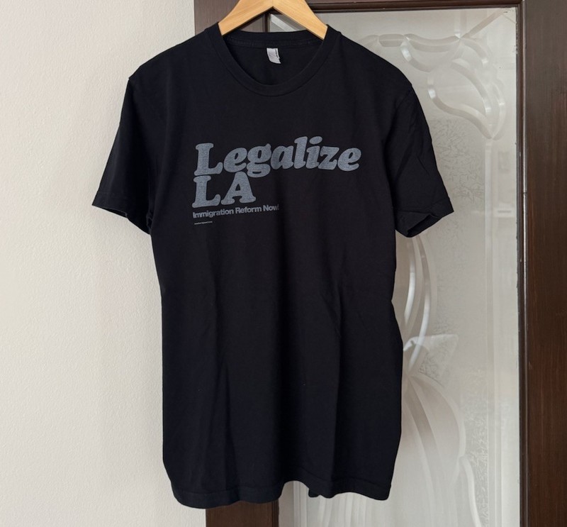 Vintage American Apparel Legalize LA Immigration Protest Black T-Shirt Size M