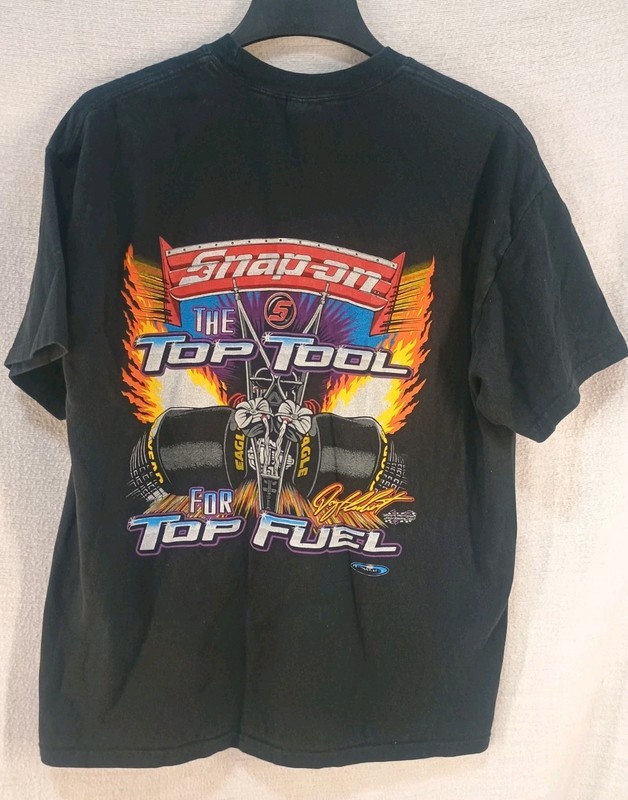 VTG Snap On Tools Racing Shirt Mens XL Hanes Beefy Doug Herbert Top Fuel Black