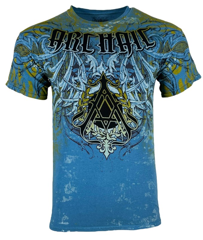 Archaic by Affliction Men's T-Shirt Die Alone Biker Tattoo, S-5XL gallery