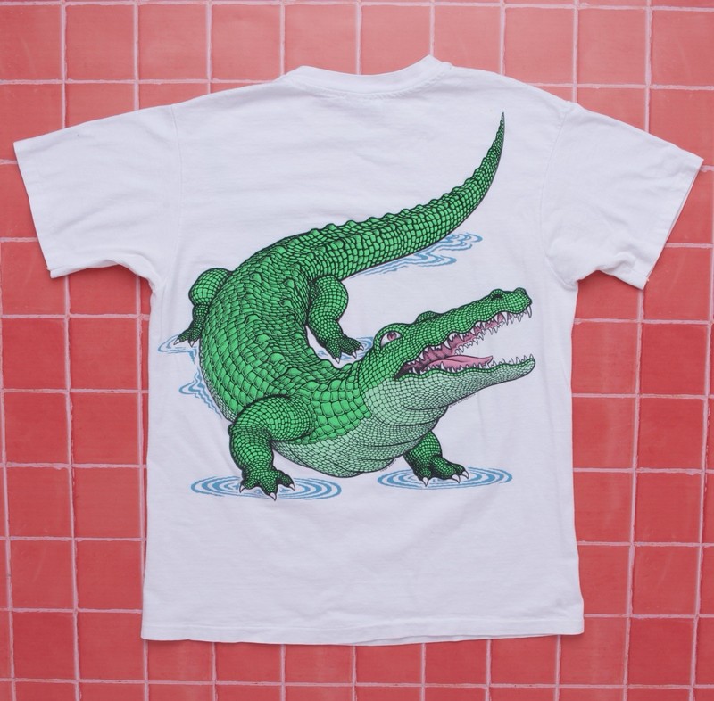 Vintage 80's Louisiana Yard Dog Alligator Crocodile AOP Wildlife T Shirt gallery