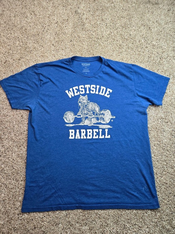 Westside Barbell T Shirt 2XL Mens Blue Short Sleeve Gym Graphic Powerlifting