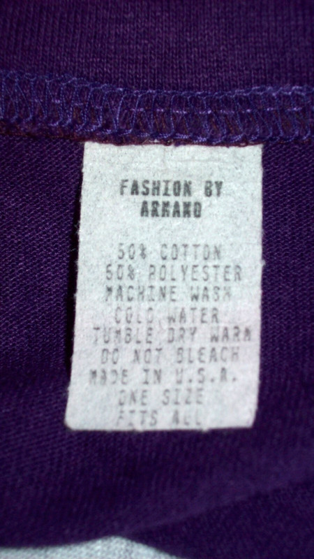 Womans Impressed / Embossed Purple Tropical Florida T-Shirt - One Size Fits Most gallery
