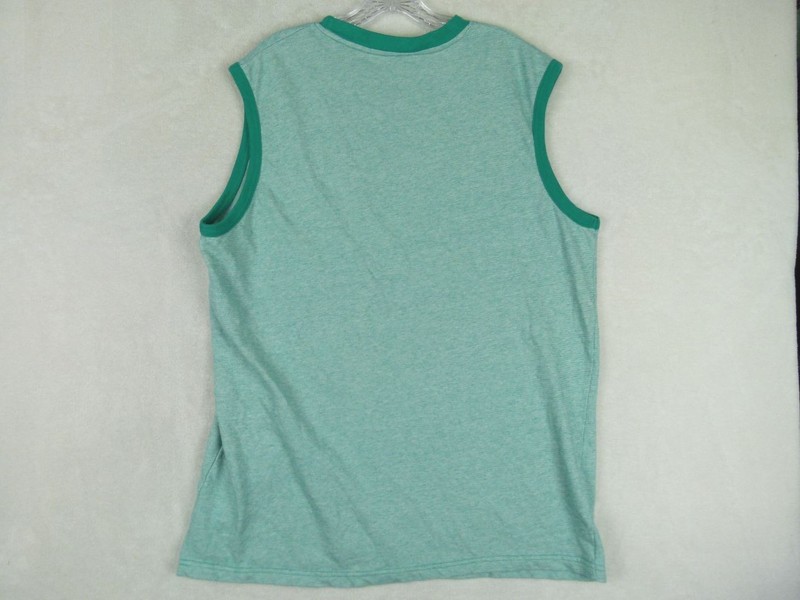 Kingsize Men's Large Mint Green Solid Tall Cotton T-Shirt Sleeveless gallery