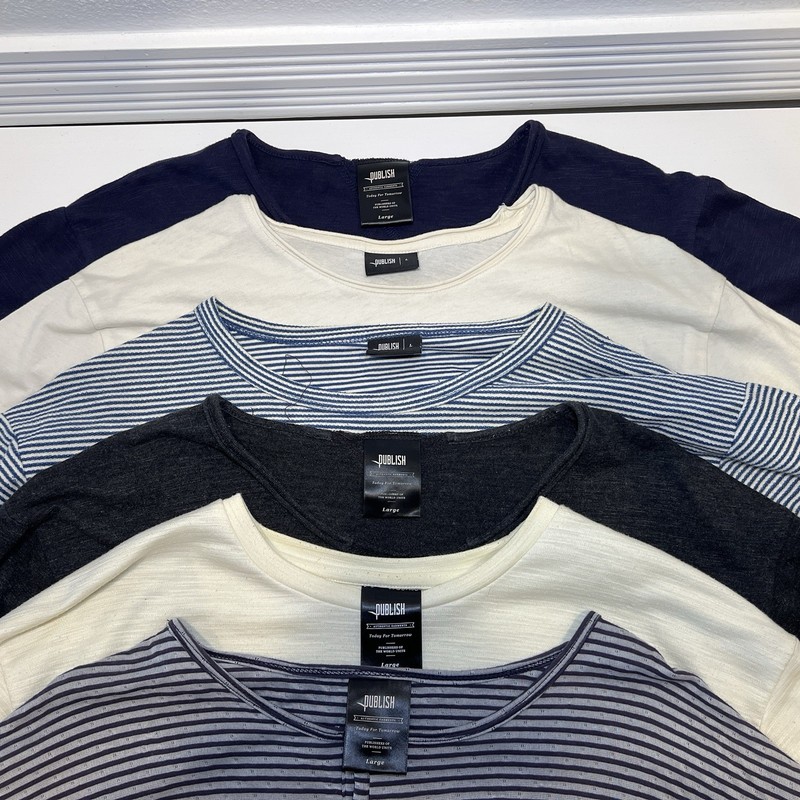 Lot Of Mens Publish Brand Short Sleeve T-Shirt Size Large Modern Fit Streetwear gallery