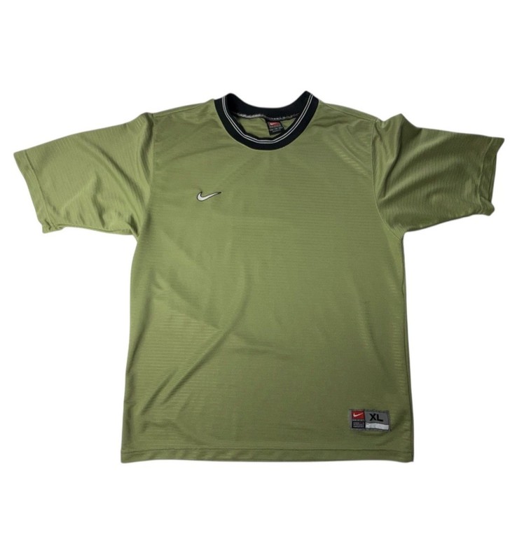 VINTAGE Nike Team Sports Shirt Mens XL Green White Swoosh Made In USA T-Shirt