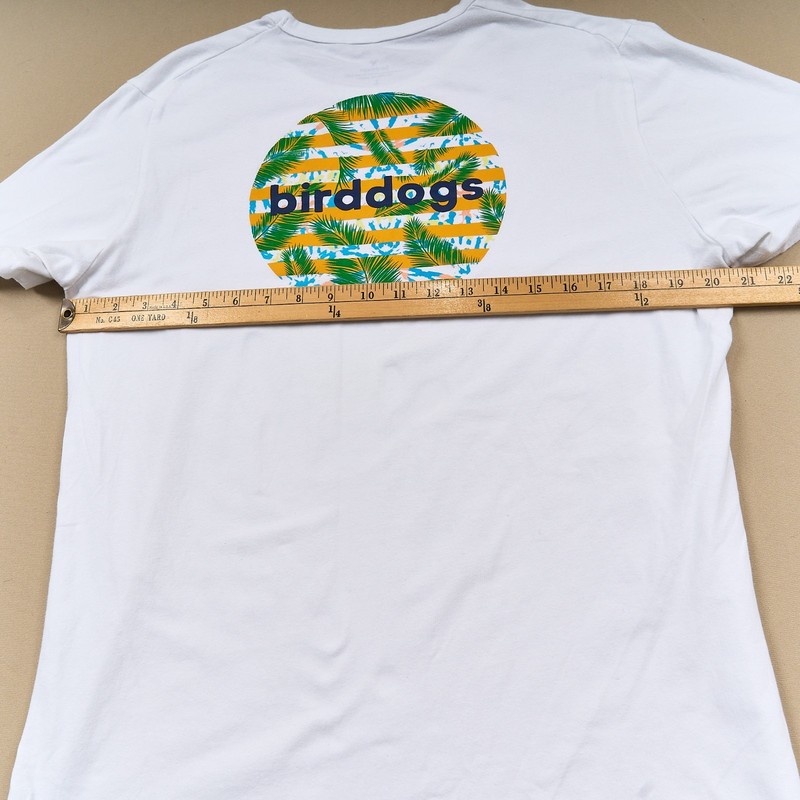 Birddogs T Shirt Mens L White Tropical Circle Logo Graphic Tee Cotton Crewneck gallery
