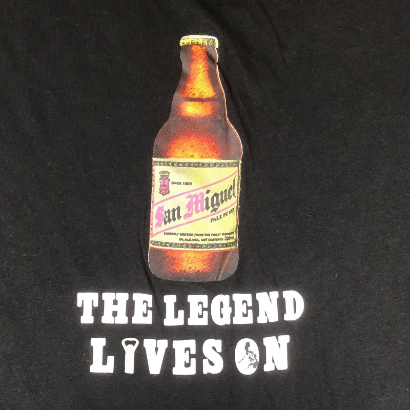 San Miguel Beer Mens XL T-Shirt My Philippines The Legend Lives On Black