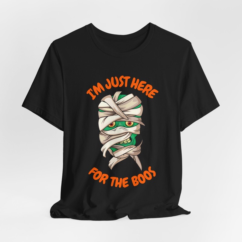 Funny Halloween T-Shirt, I’m Just Here for the Boos Tee, Spooky Party Shirt