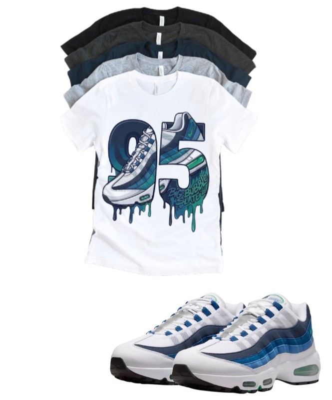 AM BB Max 95 Air Drip Slate Sneaker Matching T-Shirt Sneakerhead Streetwear gallery