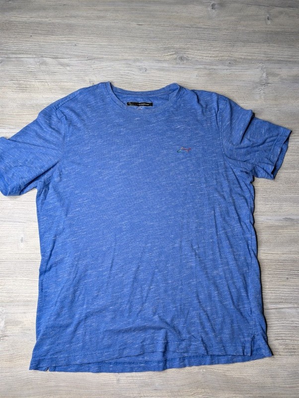 Greg Norman Shark Blue Heather Shorts Sleeve T-Shirt