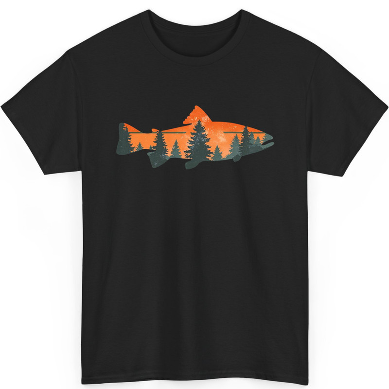 Trout Fly Fishing Outdoor Forest Nature Wildlife Fisherman T-Shirt gallery