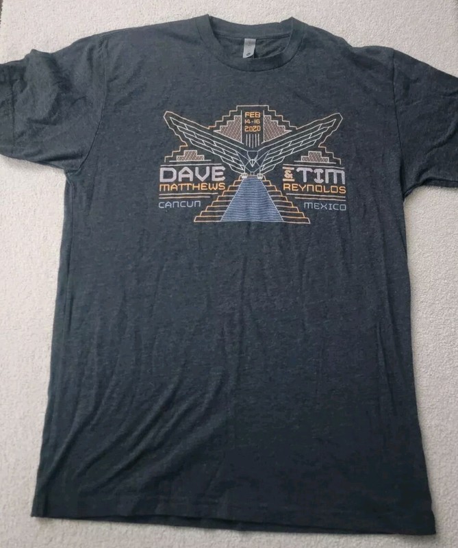 Dave Matthews & Tim Reynolds Cancun Mexico 2020 Concert T-Shirt Size Medium