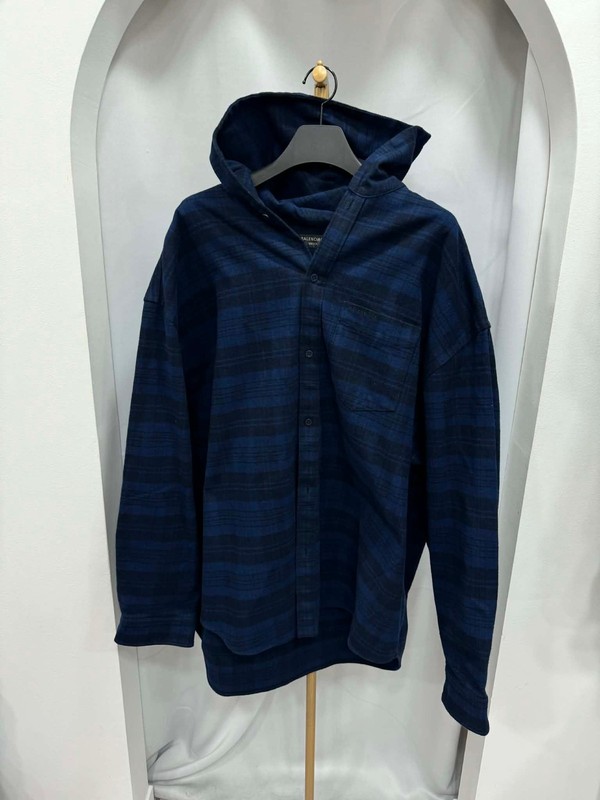 Balenciaga Checked Hoodie Shirt 3 Size 152163523