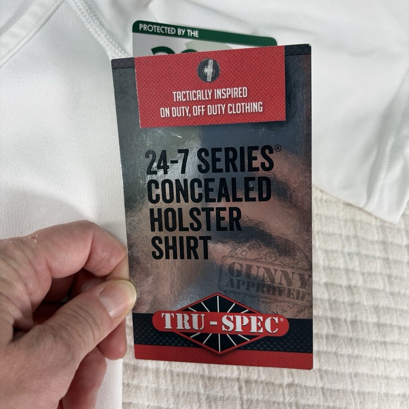 Tru Spec Concealed Holster Carry Shirt Mens Medium White Tactical Compression gallery