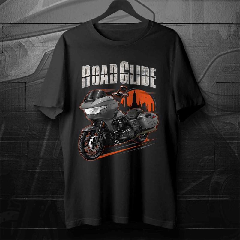 Harley Davidson Road Glide CVO 2023-2024 Motorcycle T-Shirt for Bikers