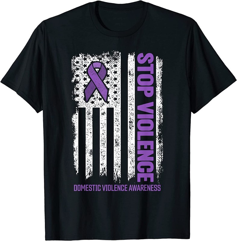 NEW LIMITED Stop Violence End the Silence Domestic Violence Awareness T-Shirt