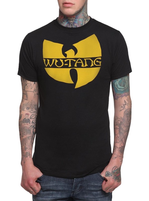 NEW Wu-Tang Clan T Shirt Mens Large Black Logo Graphic Hip Hop Music Tagless Tee