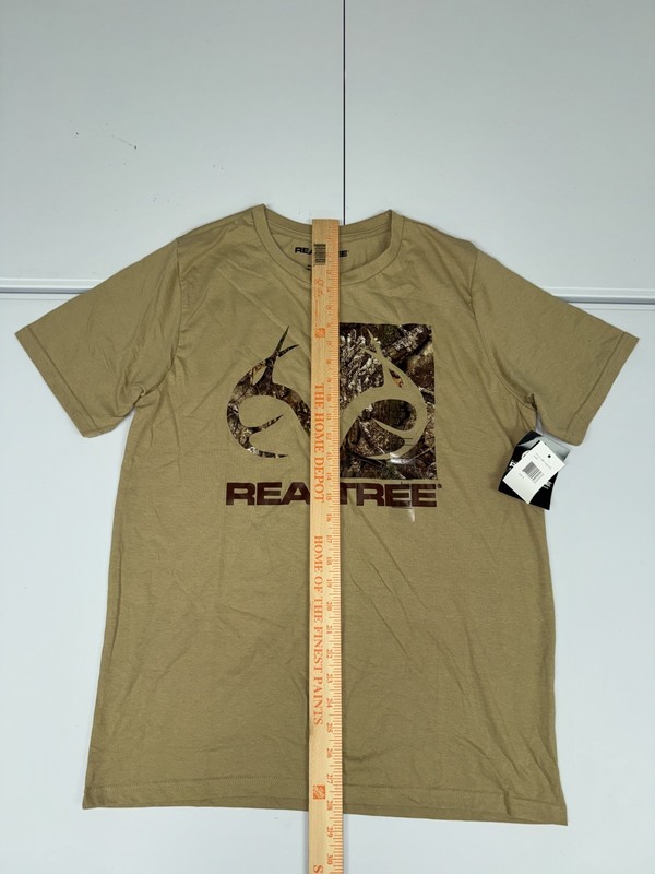 Realtree Shirt Men's Brown Camo Antler Logo Hunting Outdoor Graphic Tee Pick Siz gallery