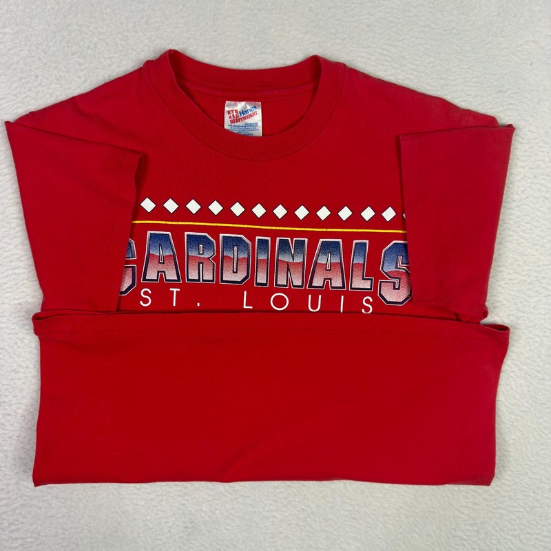 Vintage St. Louis Cardinals Shirt Mens S Graphic Single Stitch Sportswear 90s gallery