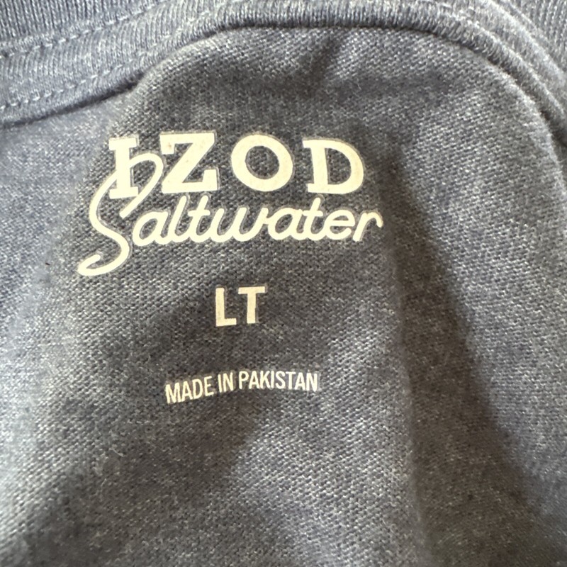 IZOD Saltwater T-Shirt Golf Best By Par Blue Short Sleeve Size LT Graphic New gallery