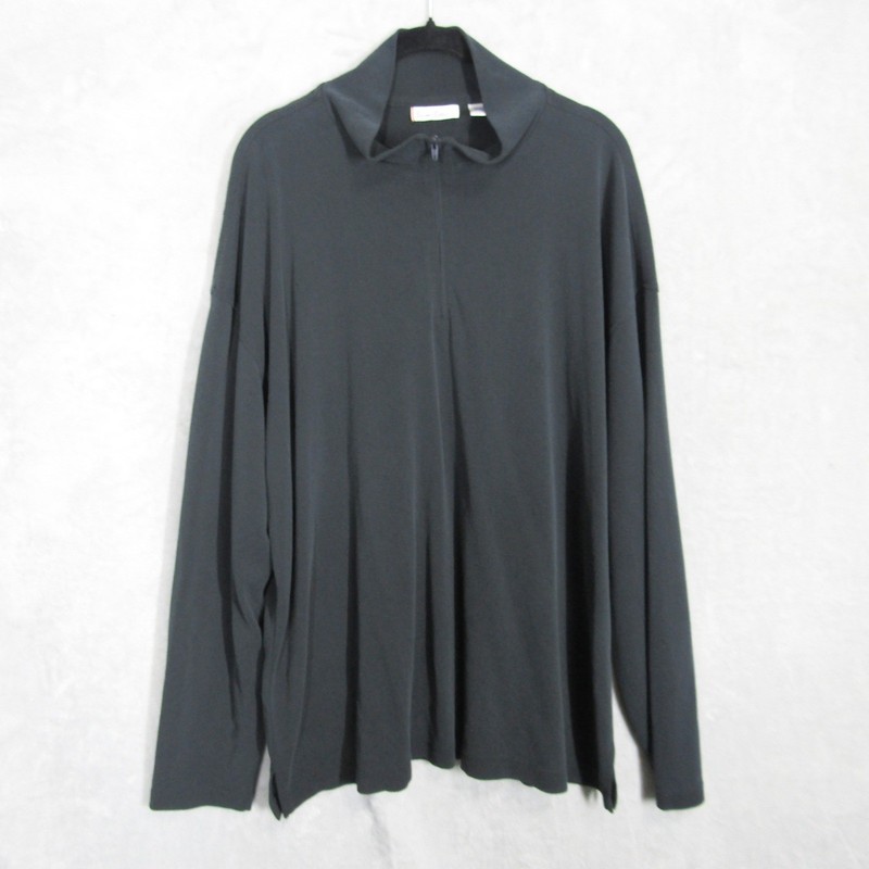 Burma Bibas XL Gray 1/4 Zip Pullover Long Sleeve Top Mens Casual Shirt
