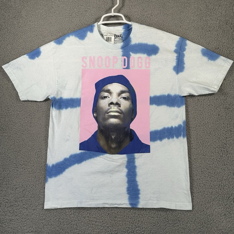 Snoop Dog Shirt Mens XL White Rap Tie Dye Calvin Broadus Streetwear Hip Hop 90’s