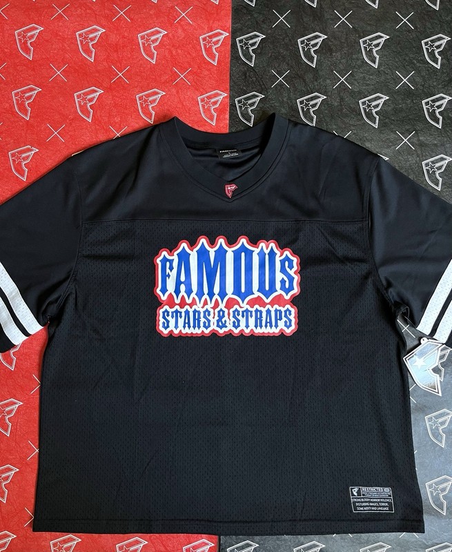 Famous Stars and Straps Football Jersey XL NWT Travis Barker Blink 182