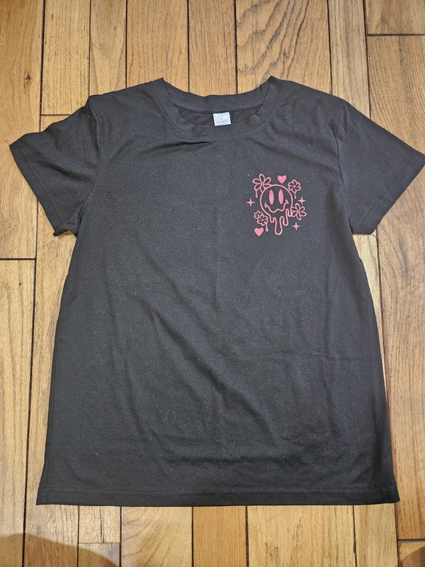 Black “It’s Not Me It’s You” Pink Skull Graphic Crew Neck T-Shirt M