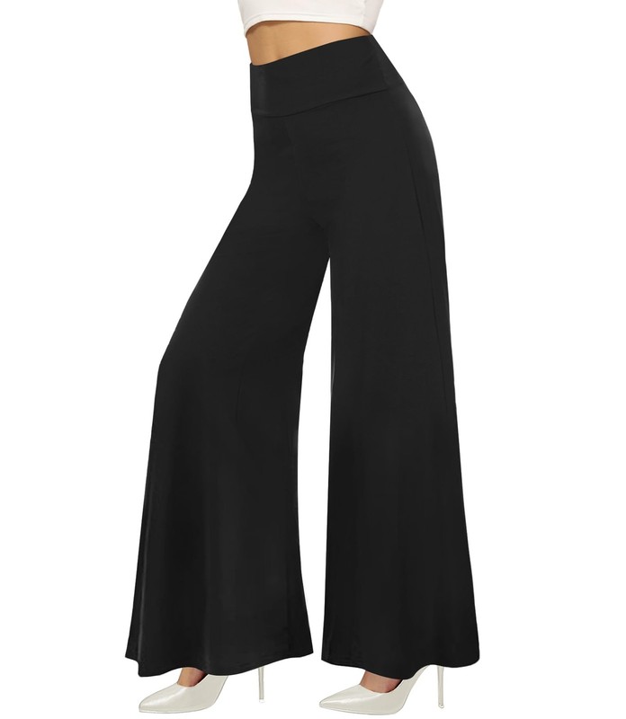 Wide Leg Palazzo Pants for Women – Casual Soft High Waist Lounge Pants Loose …