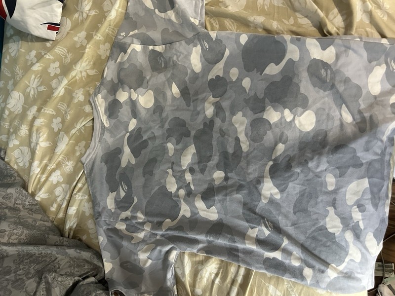 Bape city camo large ape head tee grey gallery