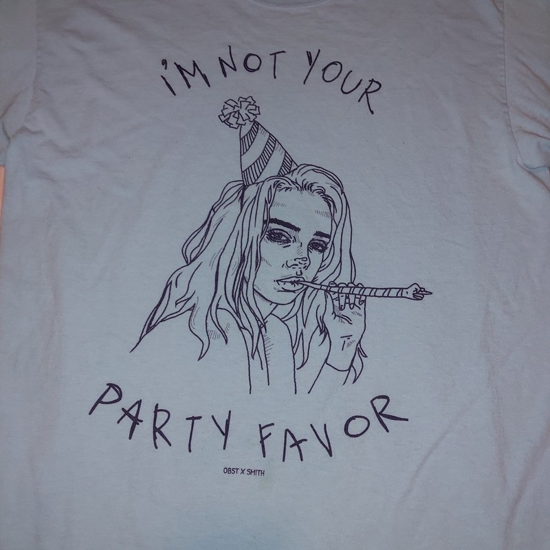 Billie Eilish “I’m Not Your Party Favor” T Shirt Adult Large 2018 Tour Merch