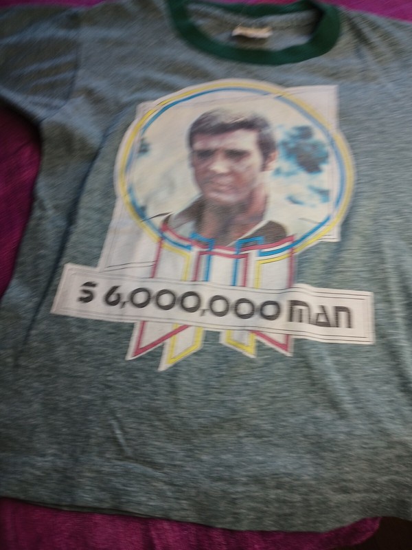 Vintage Original 6 Million Dollar Man Child T-Shirt Size S 6-8 Lee Majors
