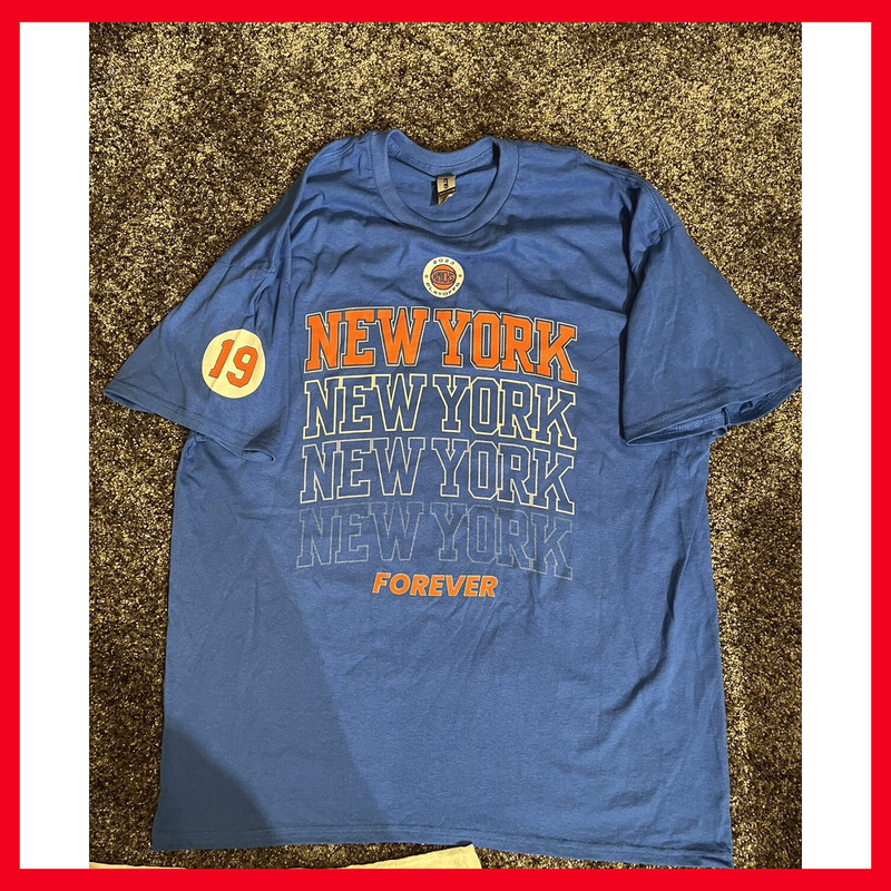 HOT NY Knick$ New York Forever N.B.A Playoffs T-shirt Reprint Gildan