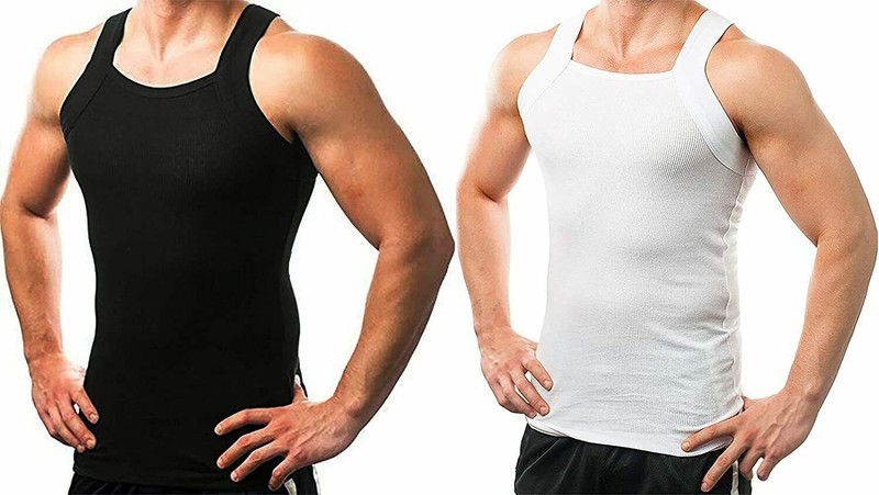 2-4 Packs Men’s G-unit Style Cotton Tank Tops Square Cut Muscle Rib A-Shirts