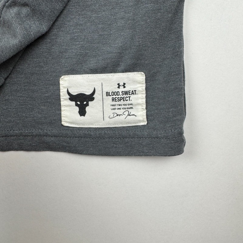 Under Armour Project Rock Mens XL T Shirt Gray Iron Paradise Bull Long Sleeve gallery