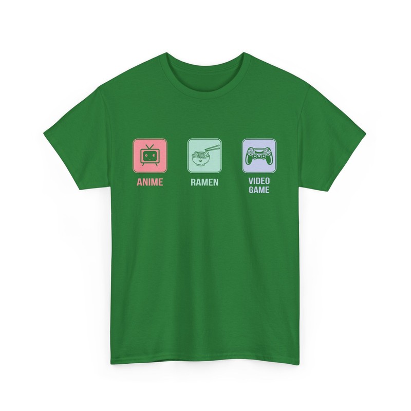 Anime Graphic T-Shirt | Otaku Manga Style | Anime Ramen Video games Shirt