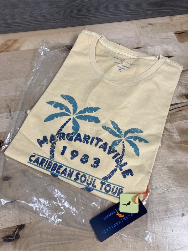 Margaritaville Men’s Caribbean Soul Tour T-shirt Sahara Size XL Brand New