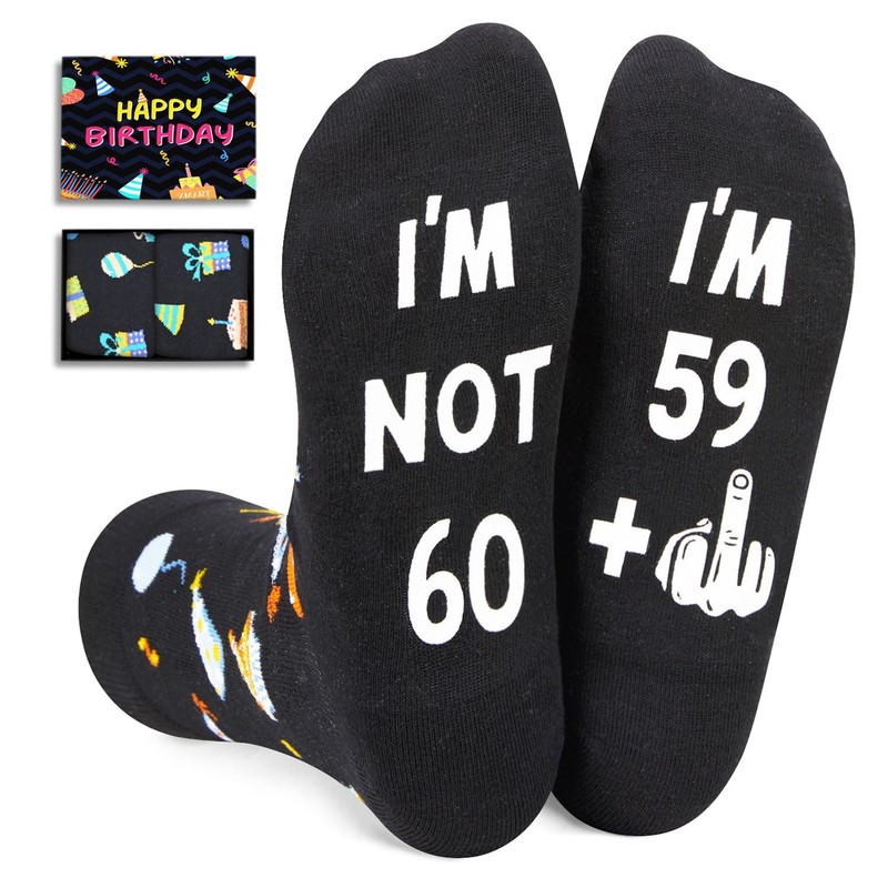 60 Year Old Birthday Gifts – Gifts for Men Women in Their 60s, Cool Socks for…