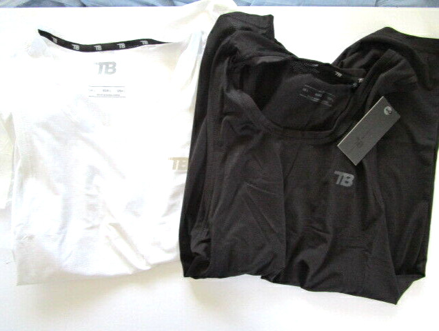 2 pack Threadbare Active Men’s Training Vest Tank 1 Black & 1 White size L