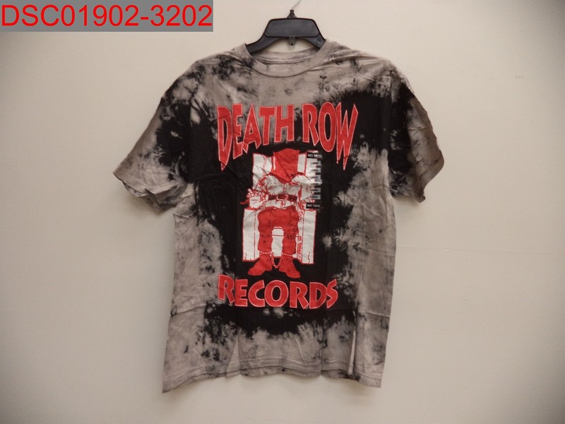Hot Topics x Death Row Records Adult Black Bleach Wash Logo T-Shirt L 1161019