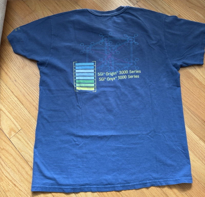 Vintage 90’s Silicon Graphics SGI Computer Origin Onyx Shirt Size Men’s Large