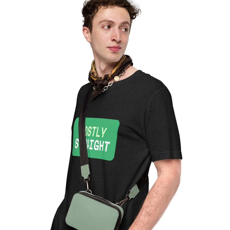 Mostly Straight Humor Graphic Ally LGBTQAI+ Resist Unisex t-shirt