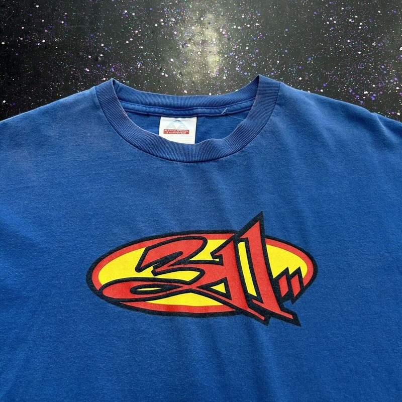 90s 311 Rock band Retro style Blue T shirt Logo Basic style S-2345XL NH28461