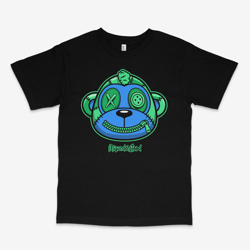 Misunderstood Bear Black Tee