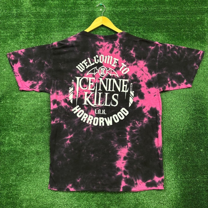 Ice Nine Kills Welcome to Horrorwood Heavy Metal Band Tie-Dye T-Shirt XL