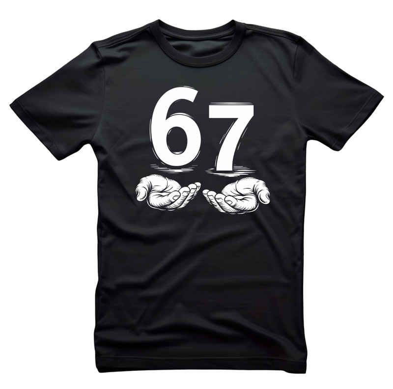 Six Seven 67 Kids Teen Boys Men 6-7 Meme Hands Funny T-Shirt, Unisex