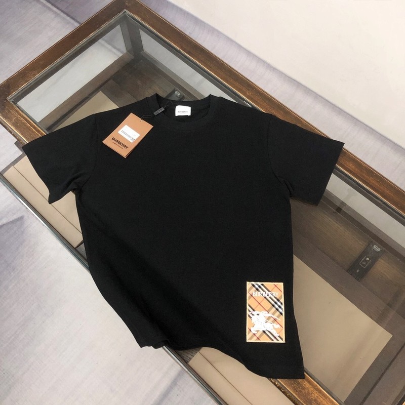 New Moncler Unisex Summer Black Crew-Neck 100% Cotton T-Shirt L