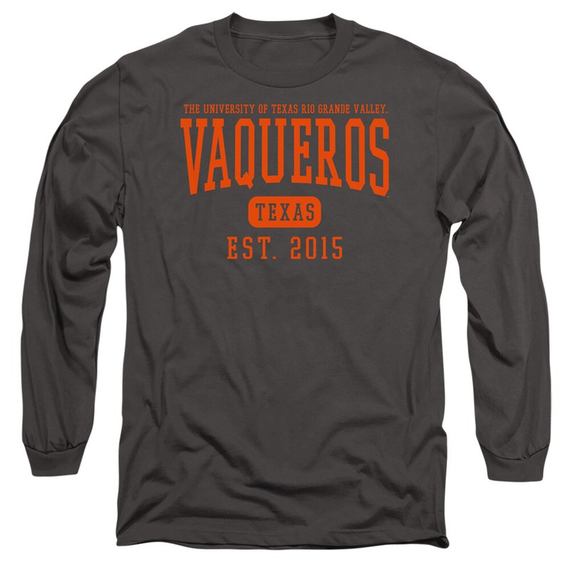 Texas Rio Grande Adult Long Sleeve T-Shirt Est. Date, Charcoal, S-3XL