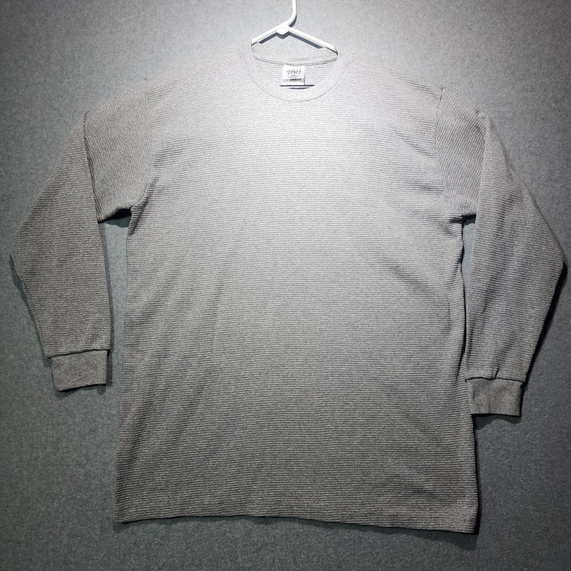 Shaka Wear 2XL Super Max Heavy Thermal Long Sleeve Shirt Gray USA Cotton
