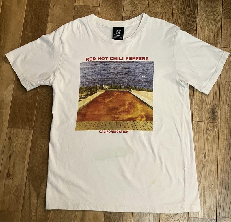 Red Hot Chili Peppers Californication white short sleeve T shirt rare NH15149